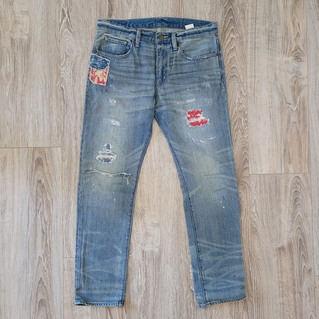 Denim & Supply Ralph Lauren Patchwork Distressed Boyfriend Fit Jean